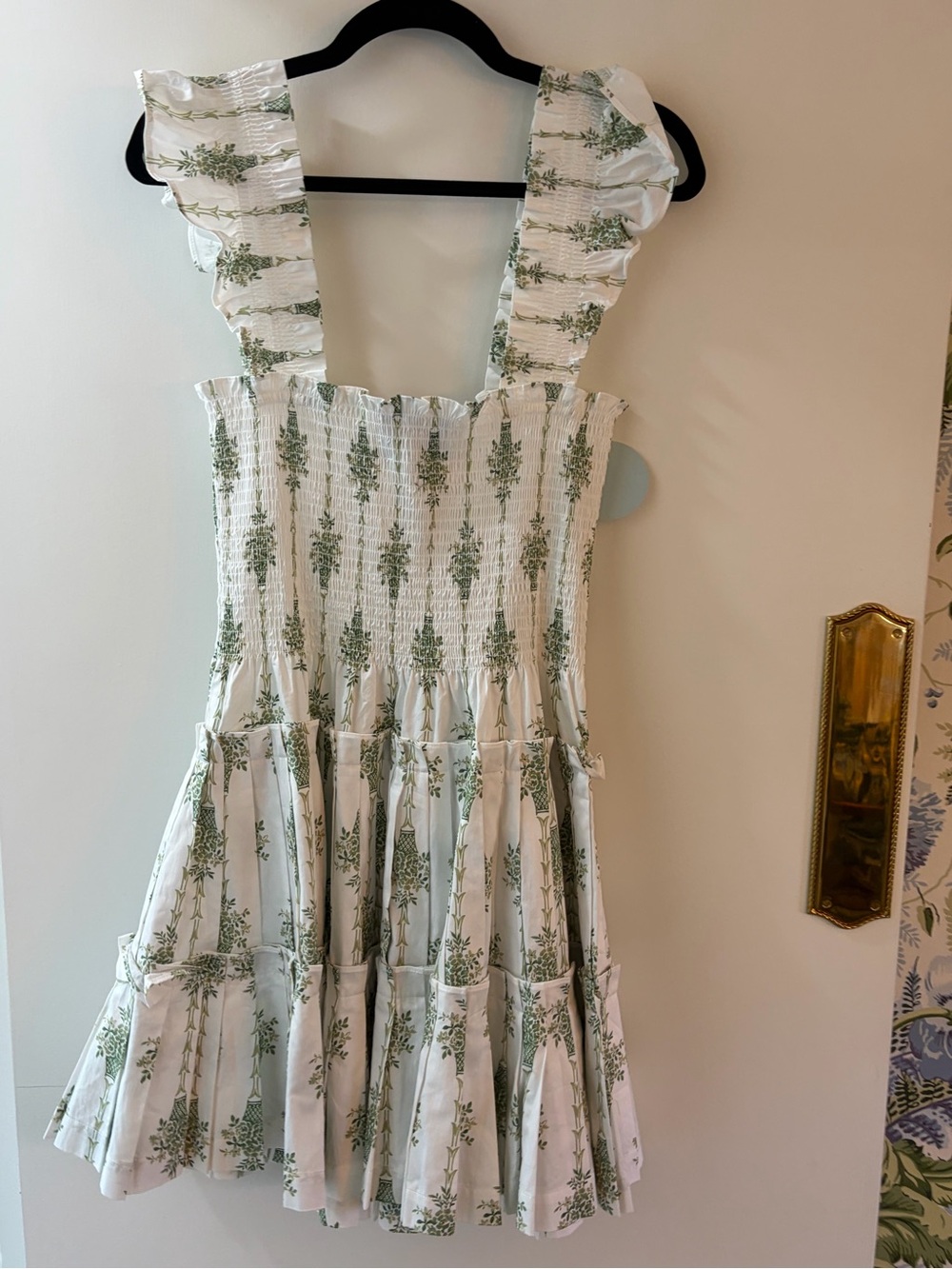 Hill House THE CHARLOTTE NAP DRESS
BASKET STRIPE, APPLE GREEN XL - Picture 2 of 4